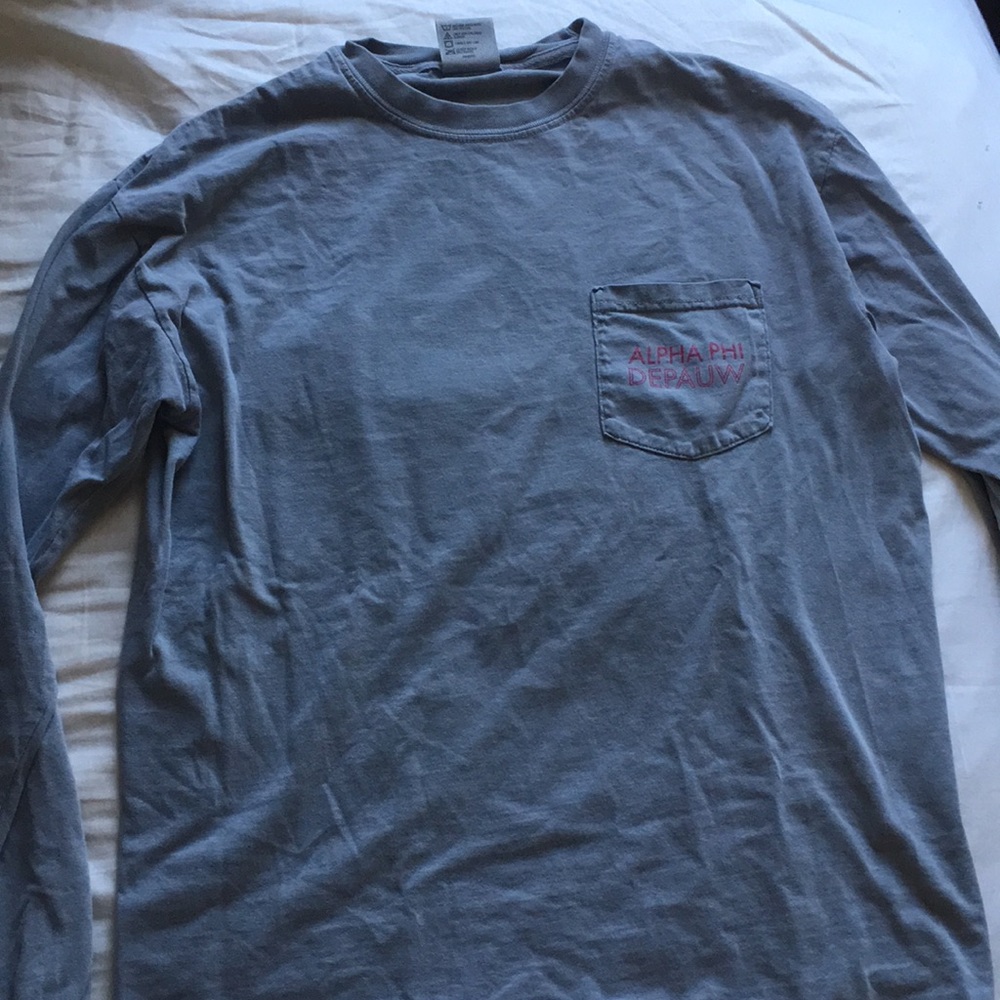 COMFORT COLORS alpha phi long sleeve tee